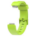 For Fitbit Inspire / Inspire HR Glossy Surface Silicone  Watch Band, Size:L(Lime Green)