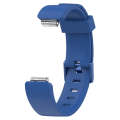For Fitbit Inspire / Inspire HR Glossy Surface Silicone  Watch Band, Size:L(Dark Blue)