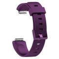 For Fitbit Inspire / Inspire HR Glossy Surface Silicone  Watch Band, Size:L(Dark Purple)