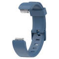 For Fitbit Inspire / Inspire HR Glossy Surface Silicone  Watch Band, Size:L(Blue Grey)