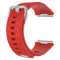 For Fitbit Ionic Dragon Scale Texture Silicone  Watch Band with Buckle, Size:S(Red)