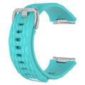 For Fitbit Ionic Dragon Scale Texture Silicone  Watch Band with Buckle, Size:S(Mint Green)