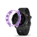 For Garmin Forerunner 245 TPU Translucent Watch Case(Purple)