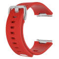 For Fitbit Ionic Twill Texture Silicone  Watch Band with Buckle, Size:S(Red)