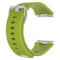 For Fitbit Ionic Twill Texture Silicone  Watch Band with Buckle, Size:S(Lime Green)