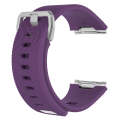 For Fitbit Ionic Twill Texture Silicone  Watch Band with Buckle, Size:S(Purple)