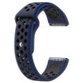 For Fitbit Versa Two-tone Silicone  Watch Band(Dark Blue + Black)