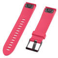 For Garmin Fenix 5S (20mm) Silicone Watch Band(Rose Red)
