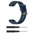 For Garmin Fenix 5S (20mm) Silicone Watch Band(Dark Blue)