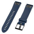 For Garmin Fenix 5S (20mm) Silicone Watch Band(Dark Blue)