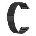 For Garmin Fenix 5X Milanese Watch Band(Black)