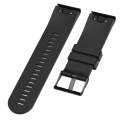 For Garmin Fenix 5X (26mm) Fenix3 / Fenix3 HR Silicone Watch Band(Black)