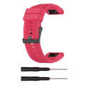 For Garmin Fenix 5X (26mm) Fenix3 / Fenix3 HR Silicone Watch Band(Rose Red)