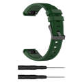 For Garmin Fenix5 (22mm) Silicone Watch Band(Army Green)