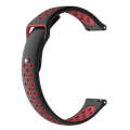 For Garmin Fenix Chronos Two-colors Replacement Wrist Strap Watchband(Black Red)