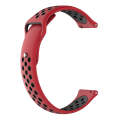 For Garmin Fenix Chronos Two-colors Replacement Wrist Strap Watchband(Red Black)