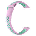 For Garmin Fenix Chronos Two-colors Replacement Wrist Strap Watchband(Teal Pink)