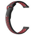 For Garmin Vivoactive3 Two-colors Replacement Wrist Strap Watchband(Black Red)