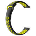 For Garmin Vivoactive3 Two-colors Replacement Wrist Strap Watchband(Black Yellow)