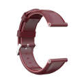 For Garmin Vivoactive 3 Oil Wax Calf Leather Watch Band(Dark Red)