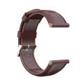 For Garmin Vivoactive 3 Oil Wax Calf Leather Watch Band(Brown)