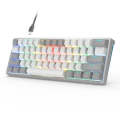 AULA F3261 Type-C Wired Hot Swappable 61 Keys RGB Mechanical Keyboard(Gray White Red Shaft)