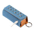 For IQOS ILUMA Pentagram Rivet Leather Texture Flip Electronic Cigarette Storage Bag with Hook(De...