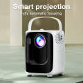 A007 Portable 1280 x 720 HD 113 ANSI Smart LED Projector, Plug:EU Plug(White)