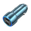 hoco Z48 Tough 40W Dual USB-C / Type-C Port Car Charger(Sapphire Blue)