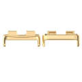 For Huawei Band 8 1 Pair Stainless Steel Metal Watch Band Connector(Gold)