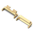 For Huawei Band 8 1 Pair Stainless Steel Metal Watch Band Connector(Gold)