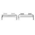 For Huawei Band 8 1 Pair Stainless Steel Metal Watch Band Connector(Silver)