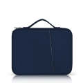 For 9.7-11 inch Laptop Portable Cloth Texture Leather Bag(Blue)