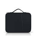 For 9.7-11 inch Laptop Portable Cloth Texture Leather Bag(Black)
