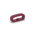 18mm 10pcs Universal Watch Band Fixed Silicone Ring Safety Buckle(Wine Red)