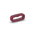 18mm 10pcs Universal Watch Band Fixed Silicone Ring Safety Buckle(Wine Red)