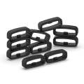 18mm 10pcs Universal Watch Band Fixed Silicone Ring Safety Buckle(Grey)