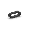 22mm 10pcs Universal Watch Band Fixed Silicone Ring Safety Buckle(Black)