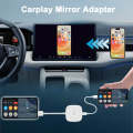 THT-020-7 USB + USB-C / Type-C Carplay Mirror Adapter for iPhone(White)