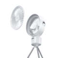 USAMS US-ZB258 Multi-functional Outdoor Shaking Head Silent Fan with Adjustable Light(White)