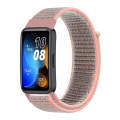 For Huawei Band 8 16mm Woven Nylon Loop Watch Band(Pinkish Color)