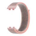 For Huawei Band 8 16mm Woven Nylon Loop Watch Band(Pinkish Color)