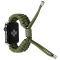 Stretch Plain Silicone Bean Watch Band For Apple Watch SE 2023 44mm(Army Green)