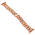 3-Beads Stripe Metal Watch Band For Apple Watch SE 2023 40mm(Rose Gold)