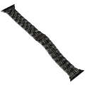 3-Beads Stripe Metal Watch Band For Apple Watch 9 45mm(Black)