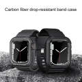 Carbon Fiber TPU Integrated Watch Band For Apple Watch SE 2023 44mm(Black)