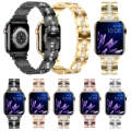 Diamond Metal Watch Band For Apple Watch SE 2023 40mm(Black)
