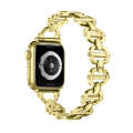 Ladder Buckle Metal Watch Band For Apple Watch Ultra 2 49mm(Gold)