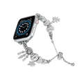 Bead Bracelet Metal Watch Band For Apple Watch Ultra 2 49mm(Silver Star)