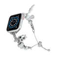 Bead Bracelet Metal Watch Band For Apple Watch 9 45mm(Silver Owl)